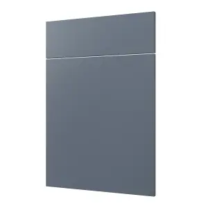 GoodHome Alisma Matt blue Slab Door & drawer 500mm