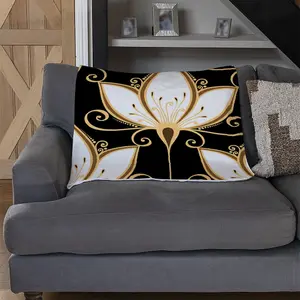 Black & Gold Floral Pattern (Blanket) / Default Title