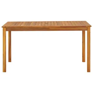 Berkfield Garden Table 140x80x74 cm Solid Acacia Wood