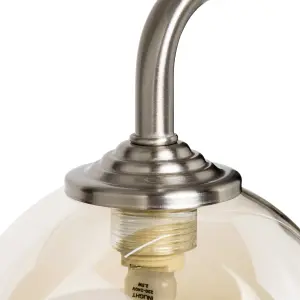 Inlight Agile Brushed Satin Nickel effect Table lamp