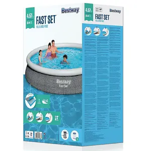 Bestway Swimming Pool Fast Set 15' x 33"