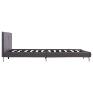 Berkfield Bed Frame Grey Faux Leather 150x200 cm 5FT King Size