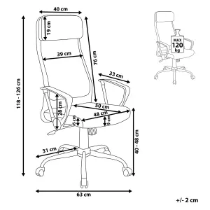 Office Chair Dark Grey PIONEER