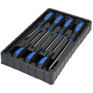 7pc Torx Star Magnetic Screwdriver Set With Cushioned Grip T10 to T30