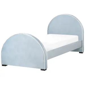 Velvet EU Single Size Bed Blue NOZAY