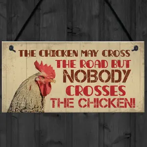 Red Ocean Chicken Signs For The Garden Funny Chicken Coop Hen House Plaque Chicken Gift