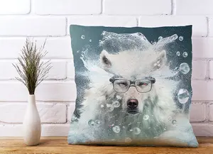 White Wolf Splashart Cushions 45cm x 45cm