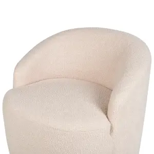 Armchair DAVIK Swivel Boucle Beige