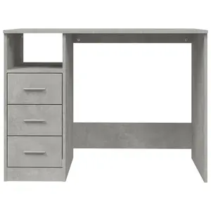 Berkfield Desk with Drawers Concrete Grey 102x50x76 cm Engineered Wood