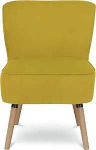 Habitat Eppy Fabric Accent Chair - Yellow