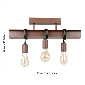 EGLO Townshend 4 Antique Brown Pendant Light