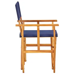 Berkfield Director's Chair Solid Acacia Wood Blue