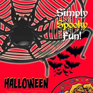 Sweet Bowl Spider Web Basket 3D Bowl With Legs Halloween Party - Black