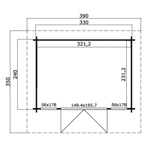 Lasita Bingham 1 Modern Summer House - 3.3m x 2.4m - Double Glazed