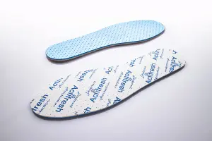 Anti Bacterial Shoe Insoles Anti Odour Active Fresh Soft Comfort Breathable Shoe Inserts (Size 8 UK / 42 EU)