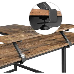 VASAGLE Computer Desk, L-Shaped Writing Workstation, Industrial Corner Desk With Monitor Stand, for Home Office Study Writing