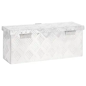 Berkfield Storage Box Silver 50x20.5x15 cm Aluminium