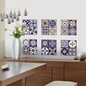 Walplus Royal Tile Stickers Tiles Backsplash for Kitchen,Room PVC