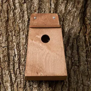 Small Bird Nest Box with 32mm Hole - Plywood - L17 x W16 x H26 cm