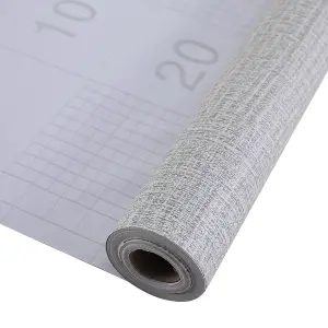 Grey Self Adhesive Plain Effect Wallpaper,Thick Vinyl Embossed Film Wallpaper Roll, Peel & Stick Wall Covering Paper 4.5m²