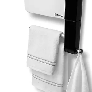 Radialight Windy Electric Bathroom Fan Heater With Towel Bars, 1800W, White