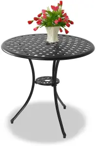 Homeology OSHOWA Garden and Patio White Cast Aluminium Bistro Table