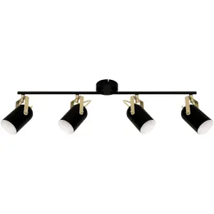 Bar Matt Gold effect 4 Light Spotlight