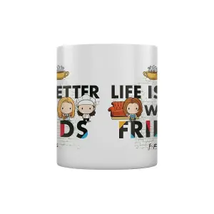 Friends Life Is Better With Friends Chibi Mug White/Black (One Size)