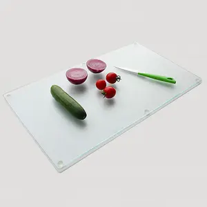 BELOFAY 5mm Pack of 2 Clear Tempered Glass Chopping Toughened Glass Cutting Board 52x30cm