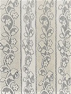 Home Curtains Daisy Lace Louvre Blind 72w x 24d" (183x61cm) Cream Café top Louvre Blind (1)