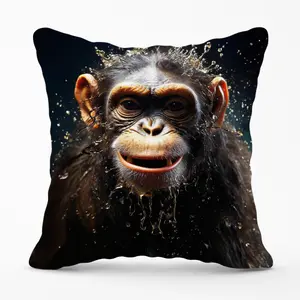 Realistic Monkey Face Splashart Cushions 45cm x 45cm