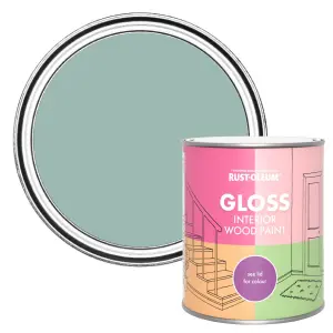 Rust-Oleum Coastal Blue Gloss Interior Wood Paint 750ml