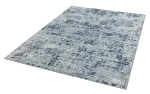 Modern Blue Rug, Abstract Rug for Bedroom, Stain-Resistant Rug for Dining Room, Abstract Blue Rug-160cm X 230cm