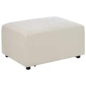 Right-Hand Corner Sofa with Ottoman KOHLO Light Beige Fabric Right Hand