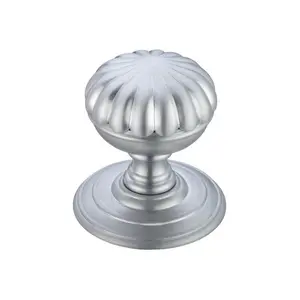 Fulton & Bray Passage Door Knob (Set of 2) Satin Chrome