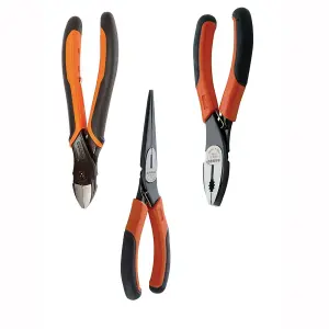 Bahco 9897G/3-XE XMAS Christmas ERGO Plier Set 3 Piece Combination Long Cutters