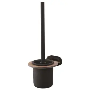 Matte Black/Brown Toilet Brush Ceramics Cup Wall Mounted WC Bathroom Accessories