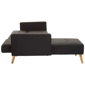 Interiors by Premier Hagen Black Large Corner Sofa Bed