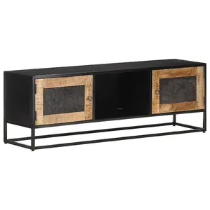 Berkfield TV Cabinet 120x30x40 cm Rough Mango Wood