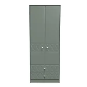 Toledo 2 Door 2 Drawer Wardrobe in Reed Green (Ready Assembled)