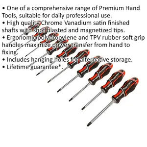 10 PACK Premium Soft Grip Screwdriver Set - TRX Star Security Various Sizes RED