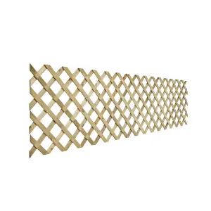 Richard Burbidge Decking 2ft Green Garden dividing screen Timber Trellis panel (W)244cm x (H)60cm