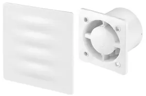 Awenta 125mm Humidity Sensor VERTICO Extractor Fan White ABS Front Panel Wall Ceiling Ventilation