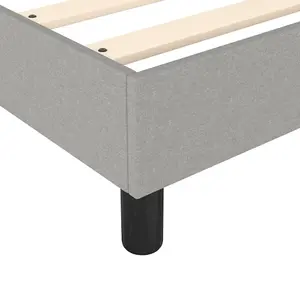 Berkfield Box Spring Bed Frame Light Grey 180x200cm 6FT Super King Fabric