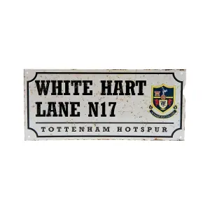 Tottenham Hotspur FC Nostalgia Metal Street Sign Silver/Black (One Size)