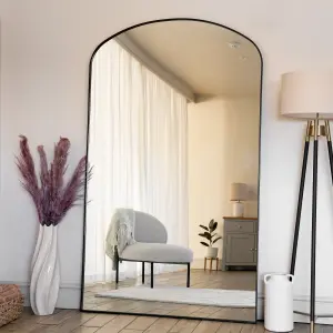 Jobu home - Yoko - Black Metal Gentle Arch Mirror - 200cm x 120cm