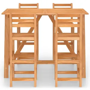 5 Piece Outdoor Bar Set Solid Acacia Wood