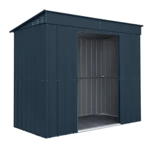 8 x 4 Pent Metal Garden Shed - Anthracite Grey (8ft x 4ft / 8' x 4' / 2.4m x 1.2m)