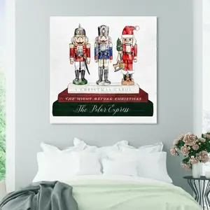 Holiday Nutcracker Books - Wrapped Canvas Painting 102 cm H x 102 cm W x 5 cm D