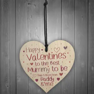 Happy Valentines To The Best Mummy To Be Wood Heart From Baby Gifts Keepsake